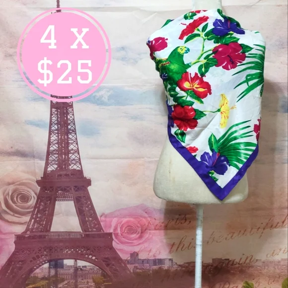 Florar Hawaiian style scarf - Picture 1 of 5